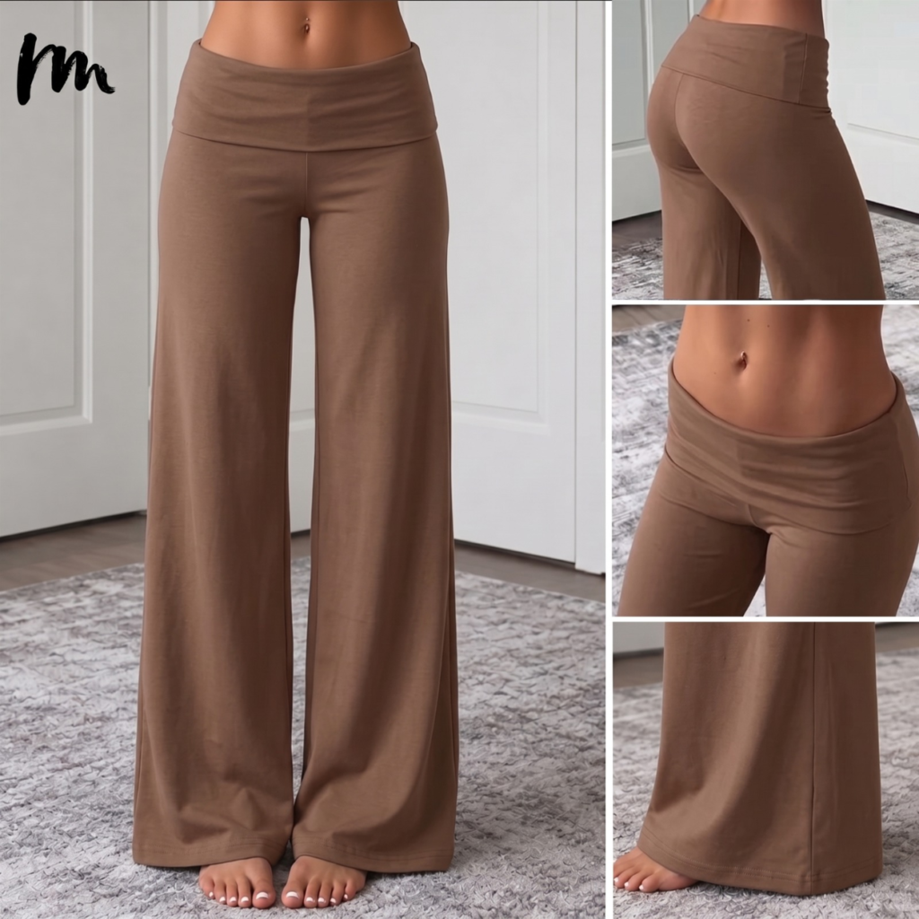 Pantalon Fluide Taille Pliable ✨