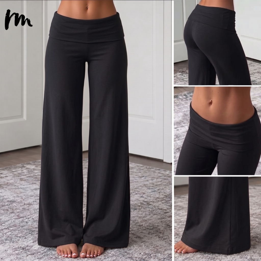 Pantalon Fluide Taille Pliable ✨
